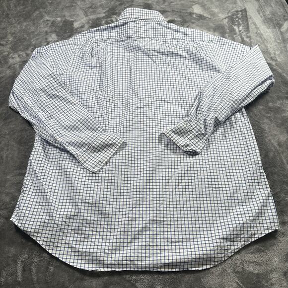Polo Ralph Lauren Shirt Mens XL White/Blue Check Pattern Button Down Preppy - Picture 5 of 9